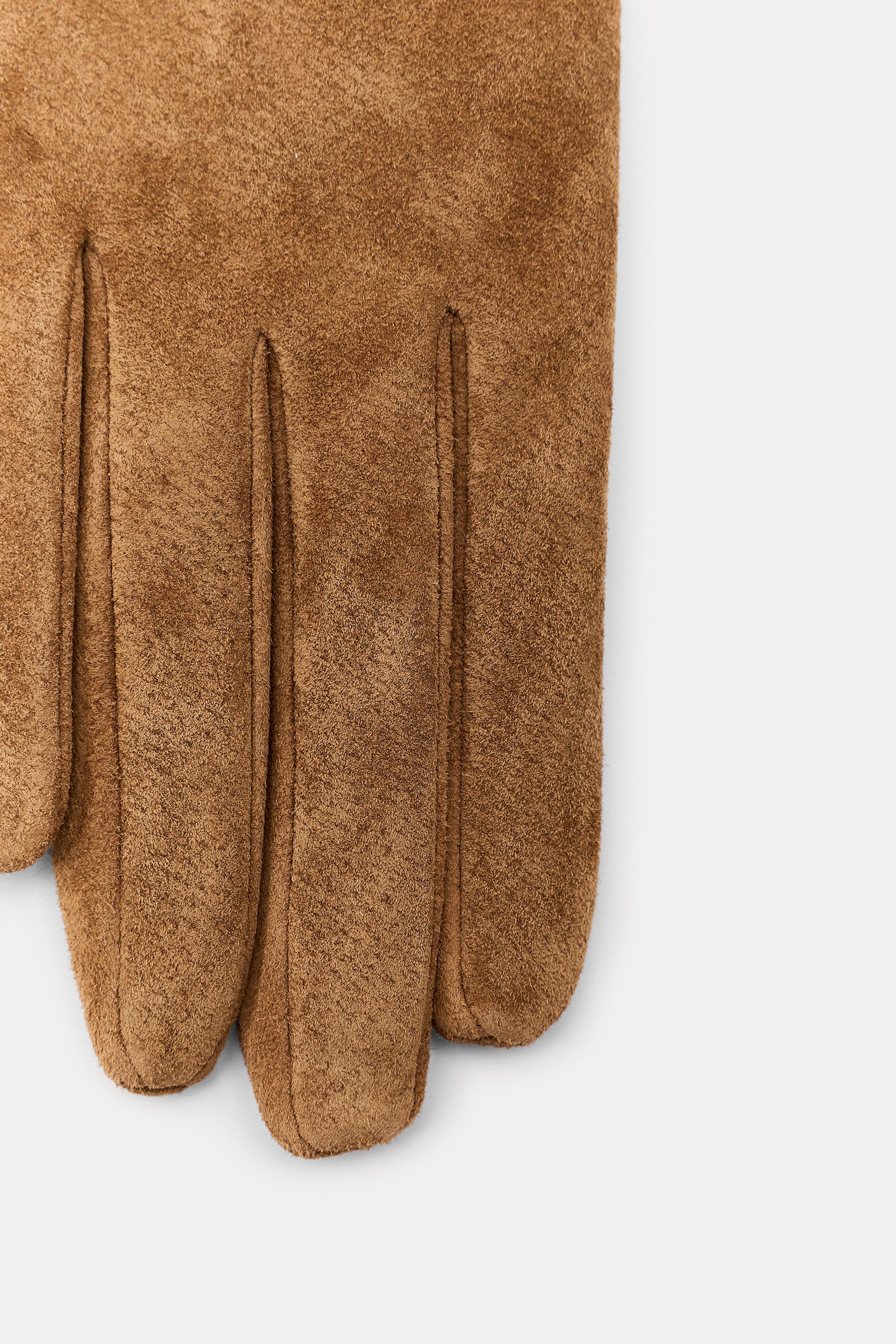 100% RUCHED SUEDE GLOVES